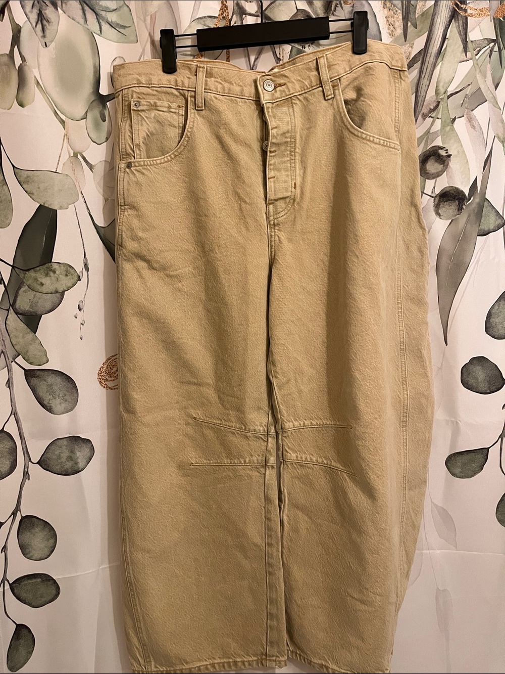 We The Free good luck barrel Tan High-Rise Women's Jeans NWOT